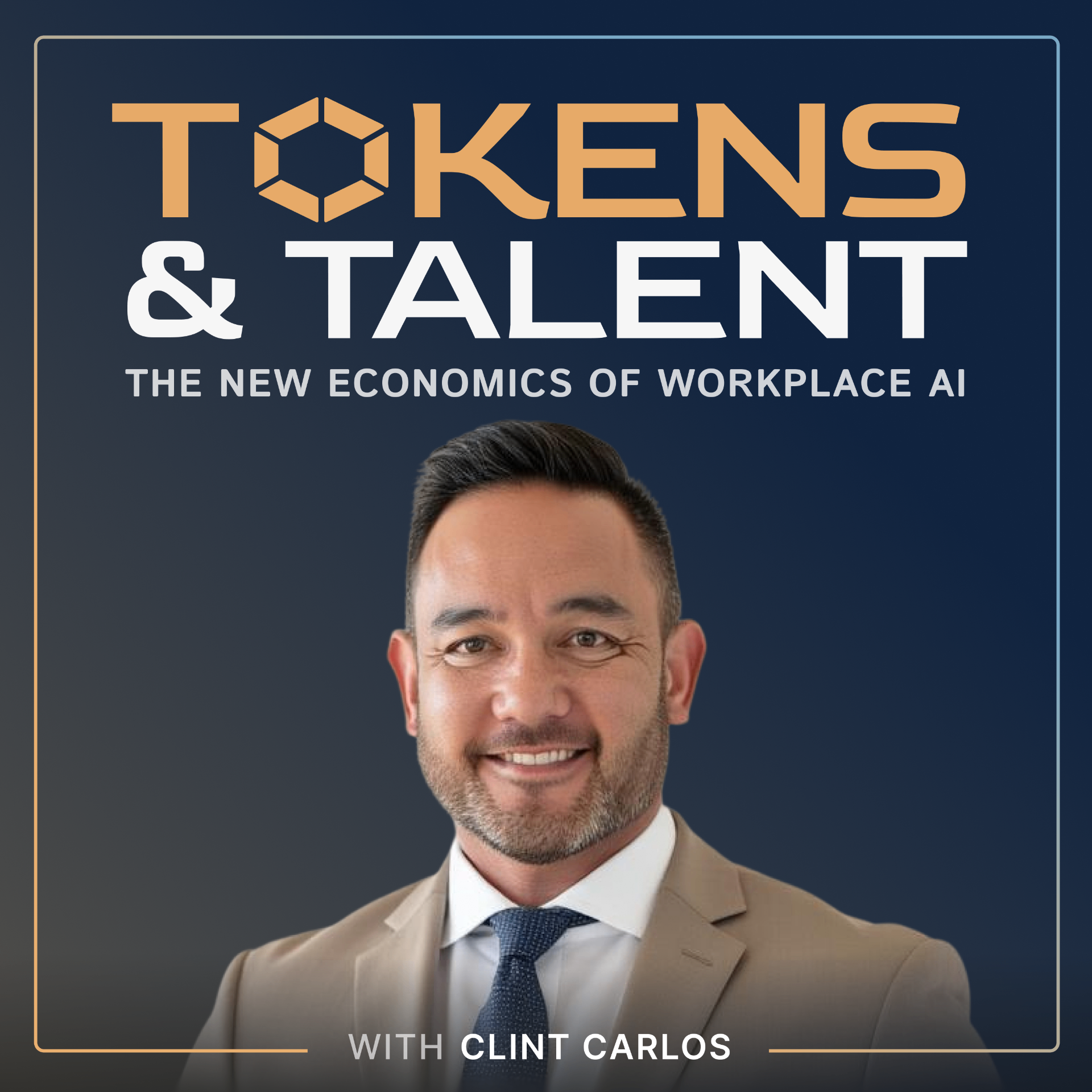 Tokens & Talent podcast cover with host Clint Carlos